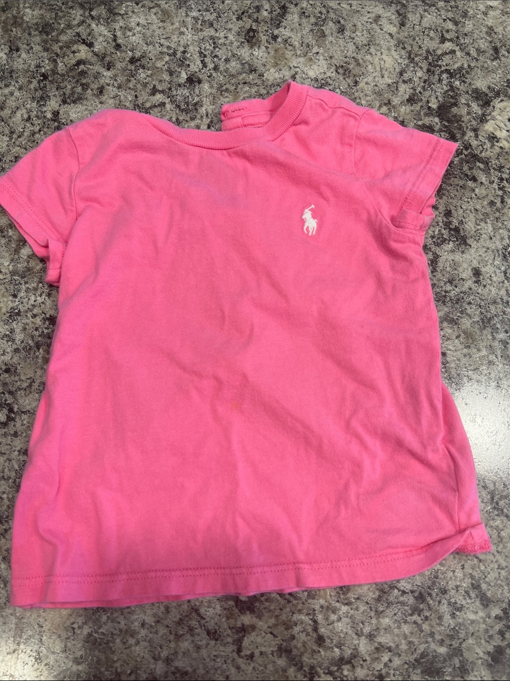 Ralph Lauren Girls Pink Polo Pony Short Sleeve Tee